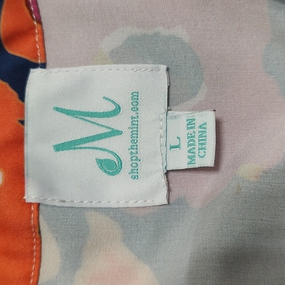 Ruffled Floral 3/4  Bell Sleeve Tiered Pull Over Dress Size L - Picture 5 of 6